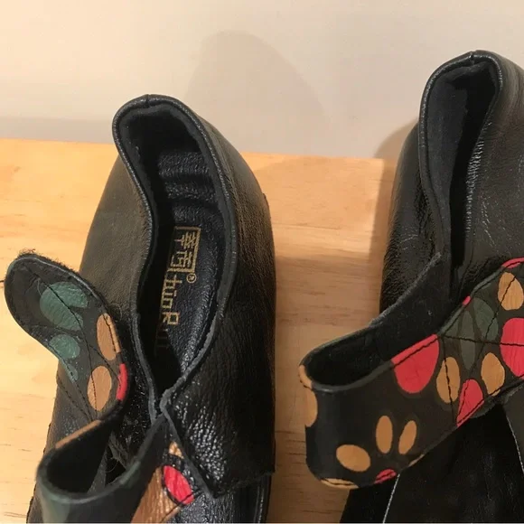 FLORAL PATTERN LEATHER MARY JANE (8) - Picture 7 of 10